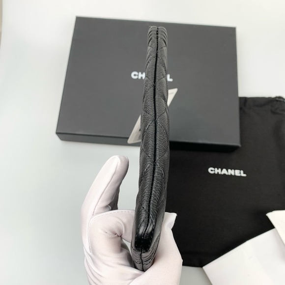 NIB Chanel Boy O Case Large Clutch Quilted Black with Gold Hardware - Picture 9 of 14